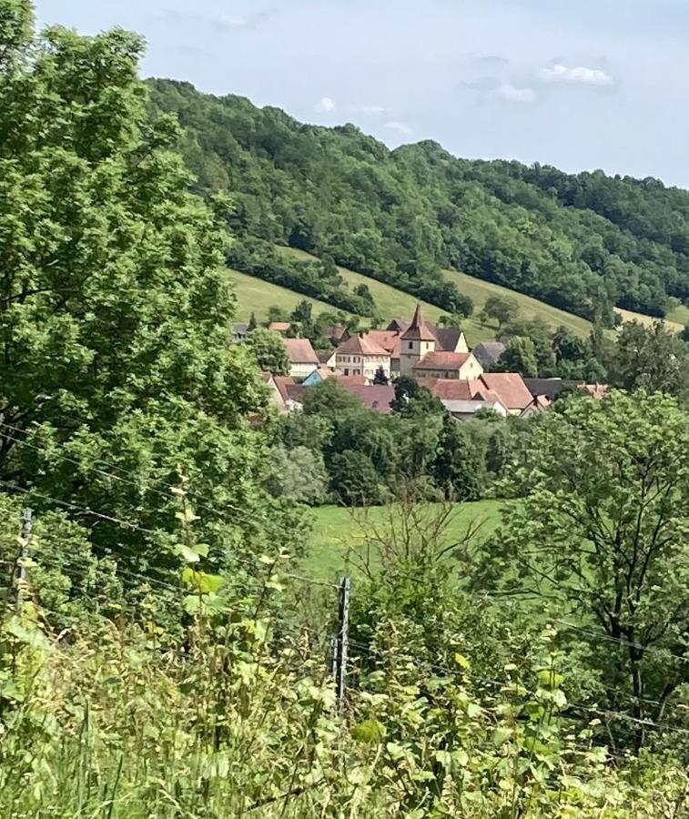 Rose Cottage Im Romantischen Taubertal Adelshofen  Bagian luar foto